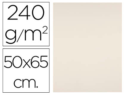 Cartolina 50X65mm 240gr Creme Pack 25uni