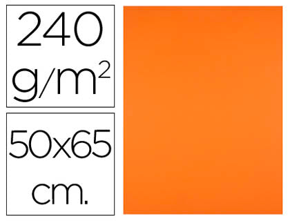 Cartolina 50X65mm 240gr Laranja Pack 25uni