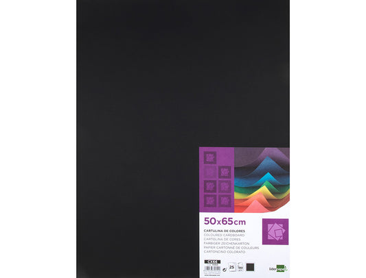 Cartolina 50X65mm 240gr Preto Pack 25uni