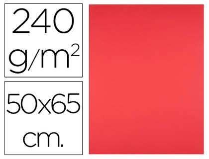 Cartolina 50X65mm 240gr Vermelho Pack 25uni