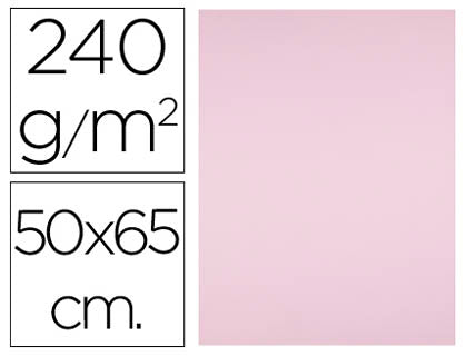 Cartolina 50X65mm 240gr Rosa Pack 25uni