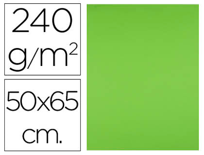 Cartolina 50X65mm 240gr Verde Pack 25uni