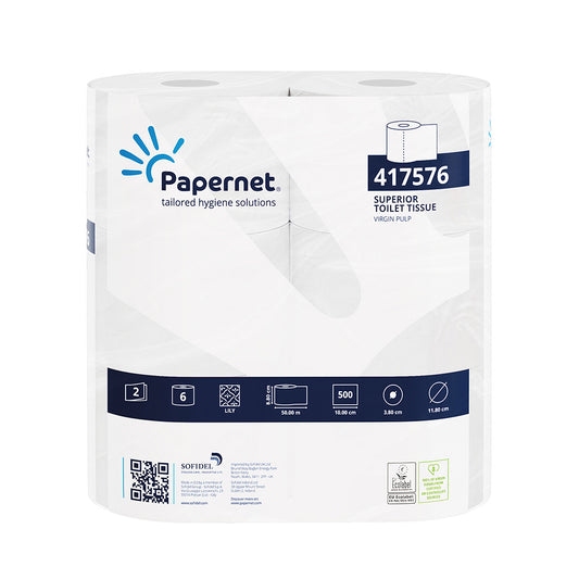 Papel Higiénico Doméstico 50mts 2Fls PAPERNET 6 Rolos