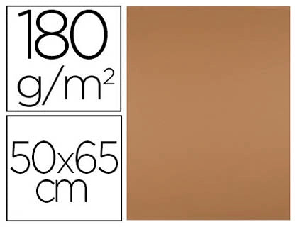 Cartolina 50X65mm 180gr Castanho Claro Pack 25uni