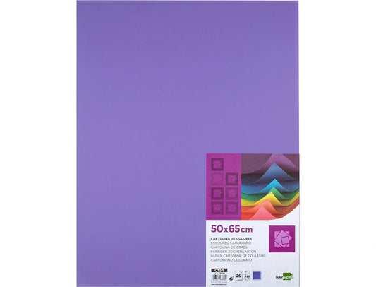 Cartolina 50X65mm 180gr Púrpura Pack 25uni