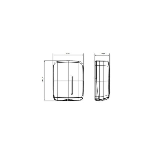 Dispensador Toalhas Mão Zig-Zag Branco Mate