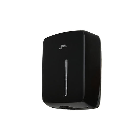 Dispensador Toalhas Mão Zig-Zag Preto Mate