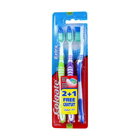 Escova de Dentes COLGATE Extra Clean 2+1un