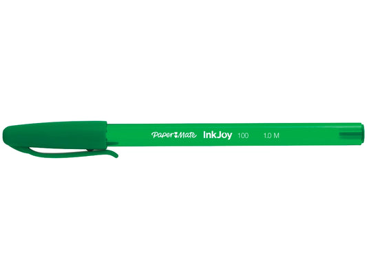 Esferográfica Paper Mate Inkjoy 100 Cap 1.0mm Verde