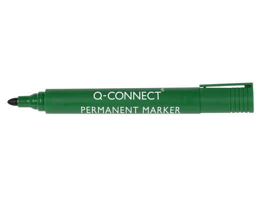 Marcador Permanente Q-Connect Ponta Redonda 3mm Verde