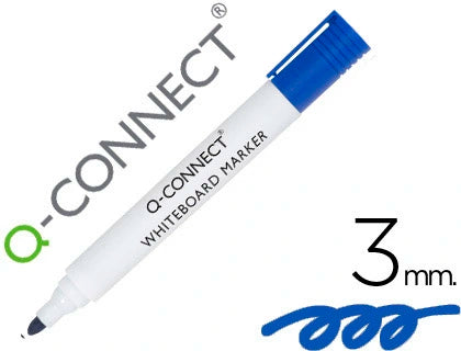 Marcador Quadro Branco Azul Ponta Redonda 3.0mm Cx.10