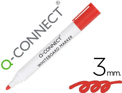 Marcador Quadro Branco Vermelho Ponta Redonda 3.0mm Cx.10