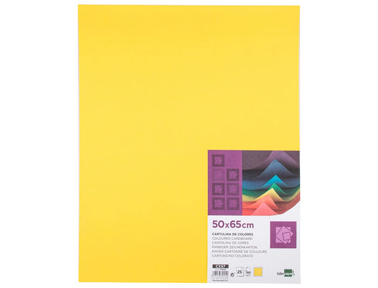 Cartolina 50X65mm 180gr Amarelo Limão 25uni