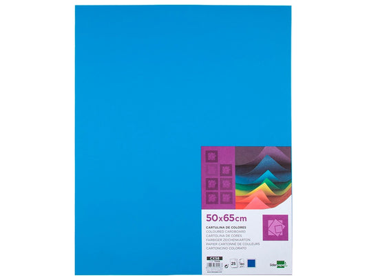 Cartolina 50X65mm 180gr Turquesa Pack 25uni