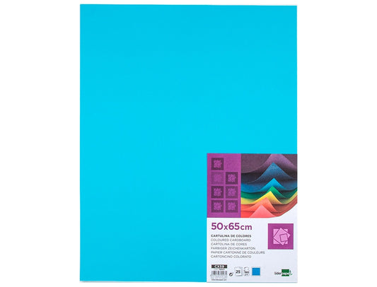 Cartolina 50X65mm 180gr Azul Celeste Pack 25uni