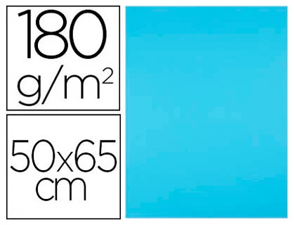Cartolina 50X65mm 180gr Azul Celeste Pack 25uni