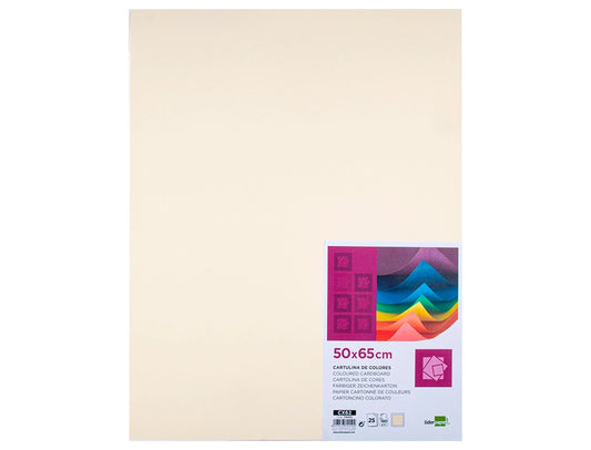 Cartolina 50X65mm 180gr Creme Pack 25uni