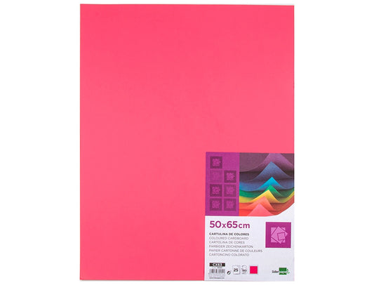 Cartolina 50X65mm 180gr Fucsia Pack 25uni