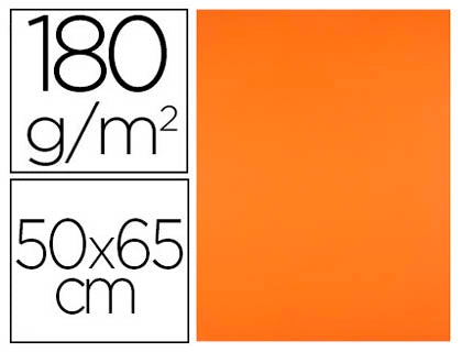 Cartolina 50X65mm 180gr Laranja Pack 25uni