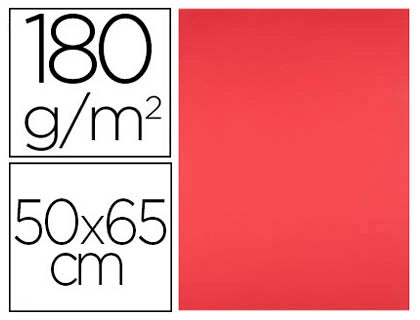 Cartolina 50X65mm 180gr Vermelha Pack 25uni