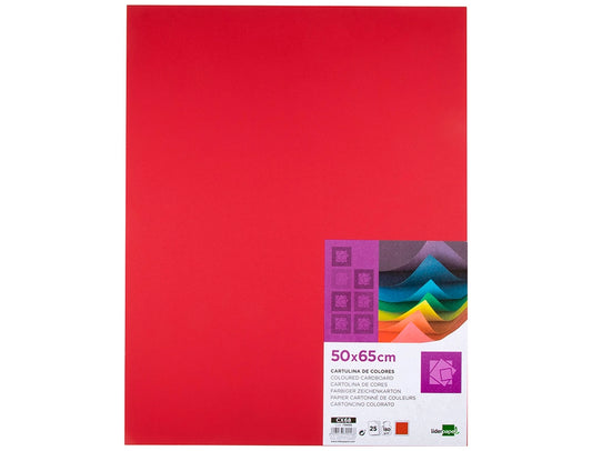 Cartolina 50X65mm 180gr Vermelho Natal Pack 25uni