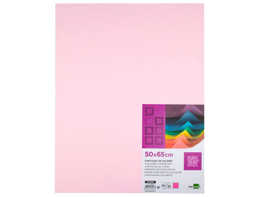 Cartolina 50X65mm 180gr Rosa Pack 25uni