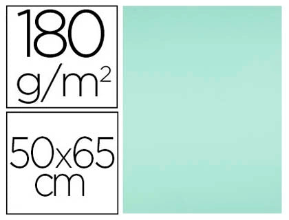 Cartolina 50X65mm 180gr Verde Claro Pack 25uni