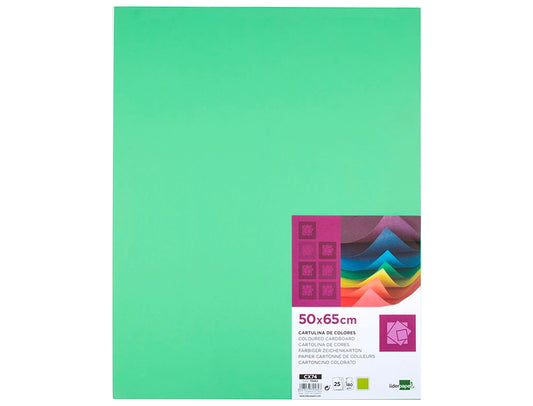 Cartolina 50X65mm 180gr Verde Erva Pack 25uni