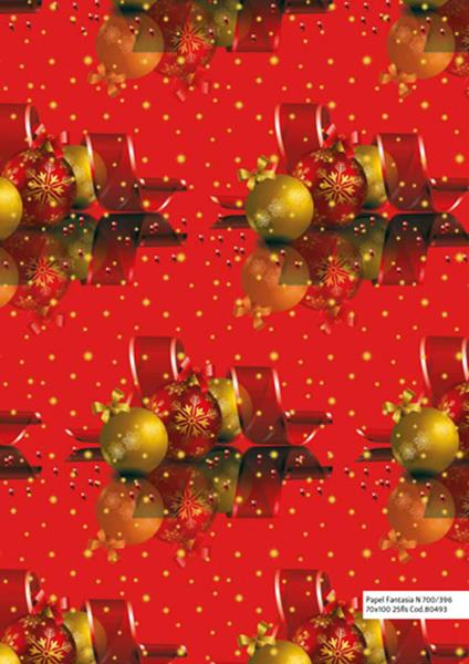 Papel Embrulho 70x100cm Natal 1 - 25 folhas