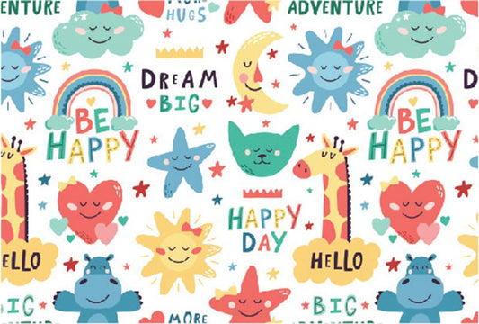 Papel Embrulho 70x100cm Criança Happy Day - 25 folhas