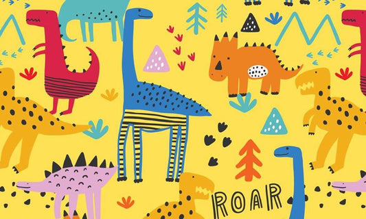 Papel Embrulho 70x100cm Dinossauros - 25 folhas