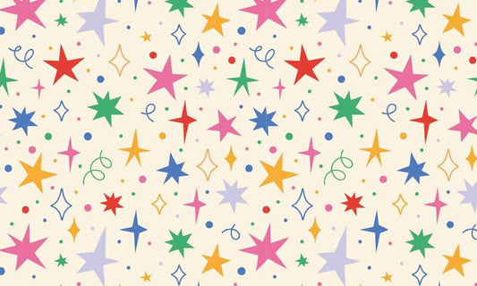 Papel Embrulho 70x100cm Estrelas - 25 folhas