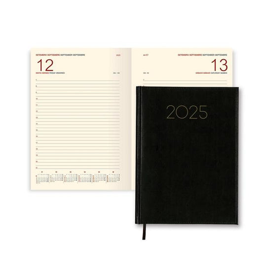 Agenda 2025 Diária Condor Excel A21 14X21cm Preto