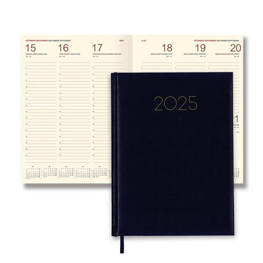 Agenda 2025 Semanal Condor Excel A27 20X27cm Azul