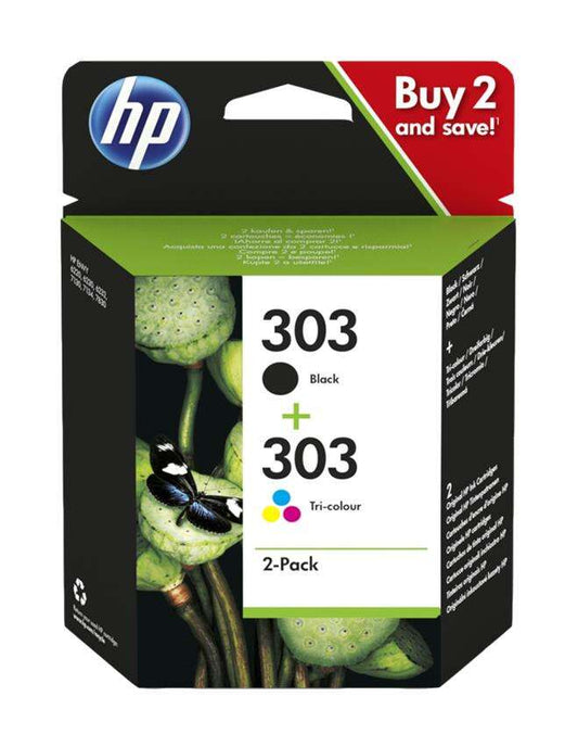 Tinteiro Multipack HP 303 Preto + Cor 3YM92AE