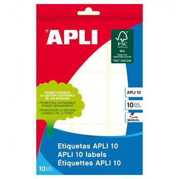 Etiquetas 34x53mm Apli 10 Folhas A5 200un Branco Pack 4