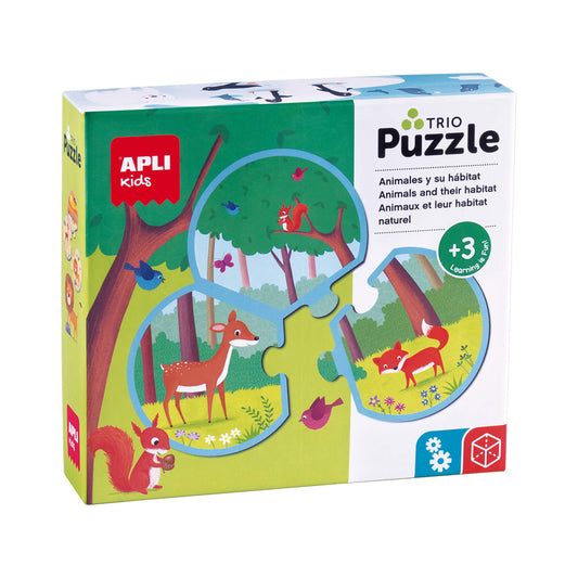 Puzzle Trio Animais 24 Peças