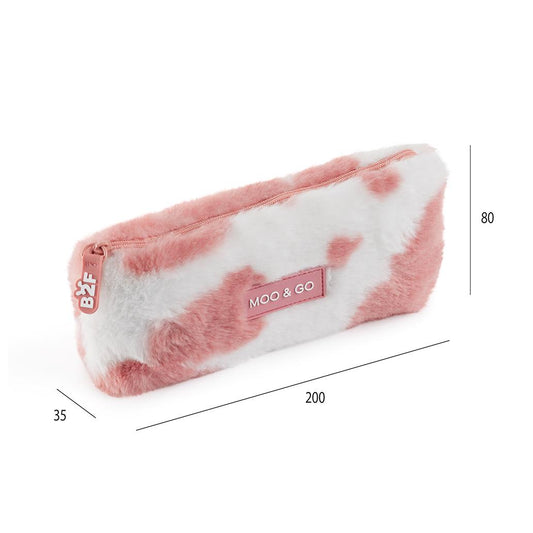 Estojo Peluche Moo/Go Rosa