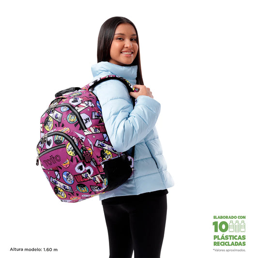 Mochila Escolar 8 a 12 anos Rayol 1KC