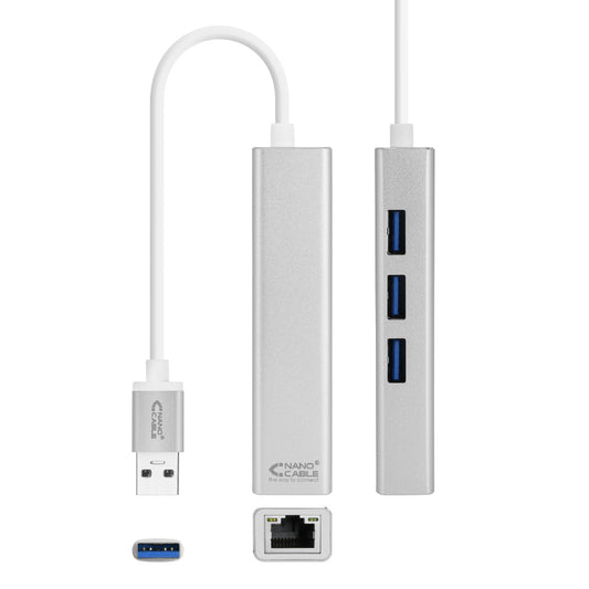 Adaptador USB 3.0 para Ethernet Gigabit + 3 Portas USB Refer