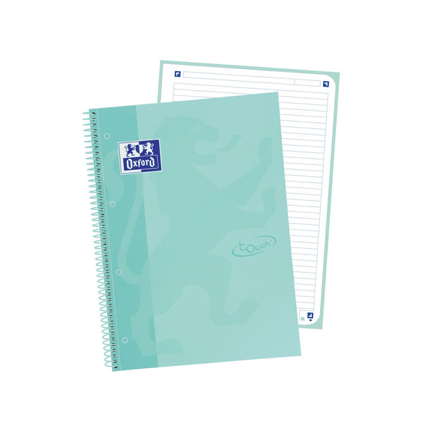 Caderno Espiral A4 Oxford Touch Capa Dura Menta Pautado