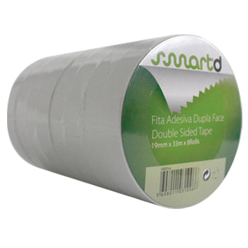 Fita Adesiva Dupla Face 19mmx33mts Transparente 8un