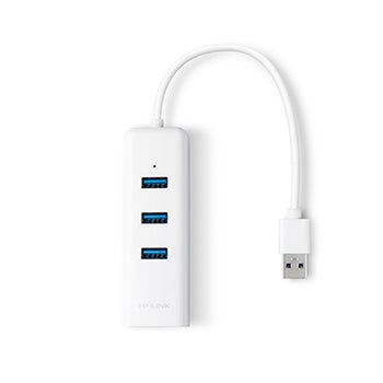 Adaptador USB 3.0 para Ethernet Gigabit + 3 Portas USB