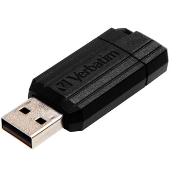 Pen Drive 128GB VERBATIM PINSTRIPE USB 2.0 Preto