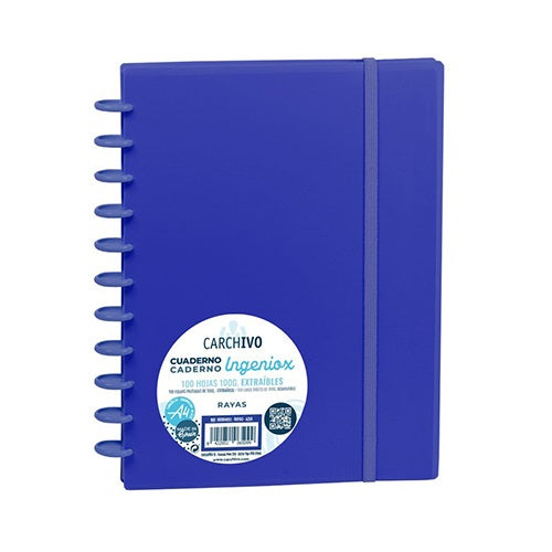 Caderno Inteligente Ingeniox Pautado A4 100Fls Azul Intenso