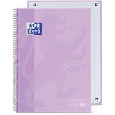 Caderno Espiral A4 Oxford Touch Capa Dura Lavanda Xadrez