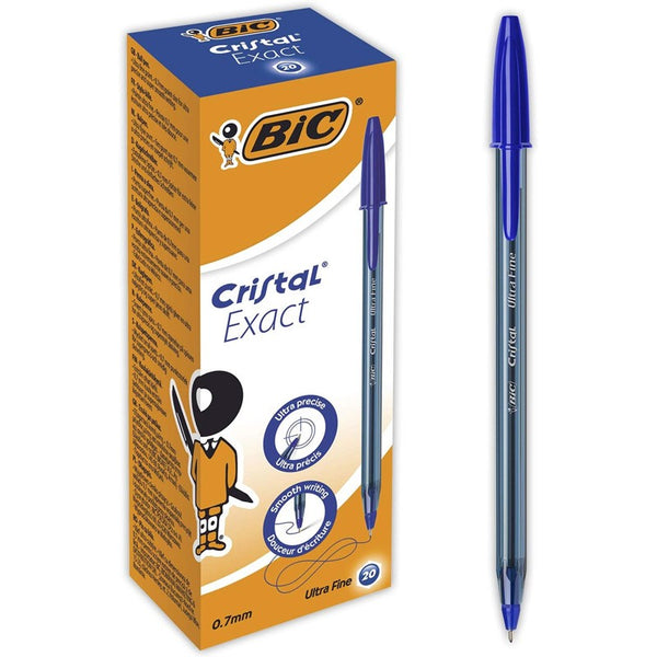 Caixa 20 uni Esferográfica Bic Cristal Exact Azul