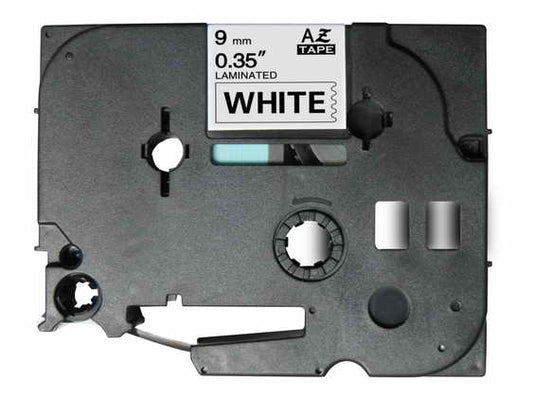 Etiquetas Brother TZe221 Laminadas 9mmX8m Compatíveis Pack 5