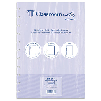 Recarga Caderno Inteligente Ambar Ecosmart A4 Liso 50 Fls