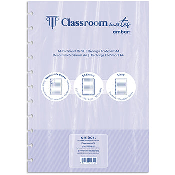 Recarga Caderno Inteligente Ambar Ecosmart A4 Pautado 50 Fls
